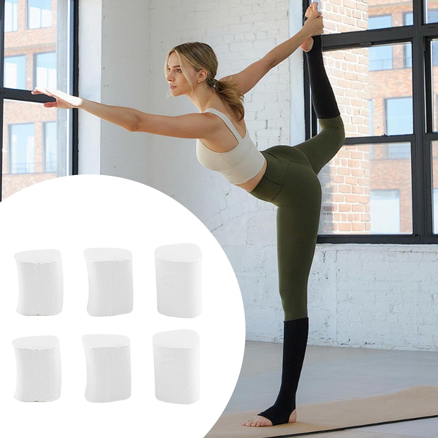 Wezalget Toe Separators for Women, Soft Foam Toe Separators - Breathable Corrective Elastic Soft Alignment Pad for Overlapping Elderly Men Youth Shoe Yoga Corns image number 4