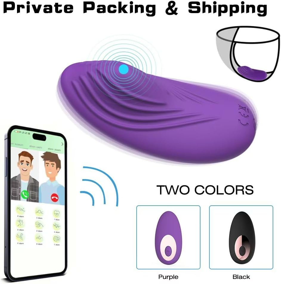 Remote Control Vibrator Couples Sex Toys, App Cellphone Wearable Couple G-SPOT Vibrator with 10 Vibration Settings, Mini Bullet Adult Toy for Women