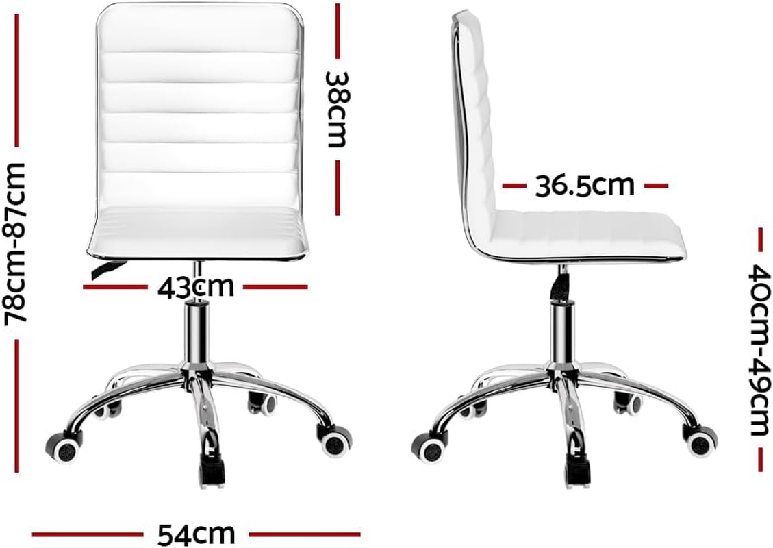 Artiss Ergonomic Office Chair, Leather Executive Desk Computer High Back Gaming Chairs with Wheels Swivel Height Adjustable Flip-Up Armrest, for Home Work Study Bedroom White image number 5