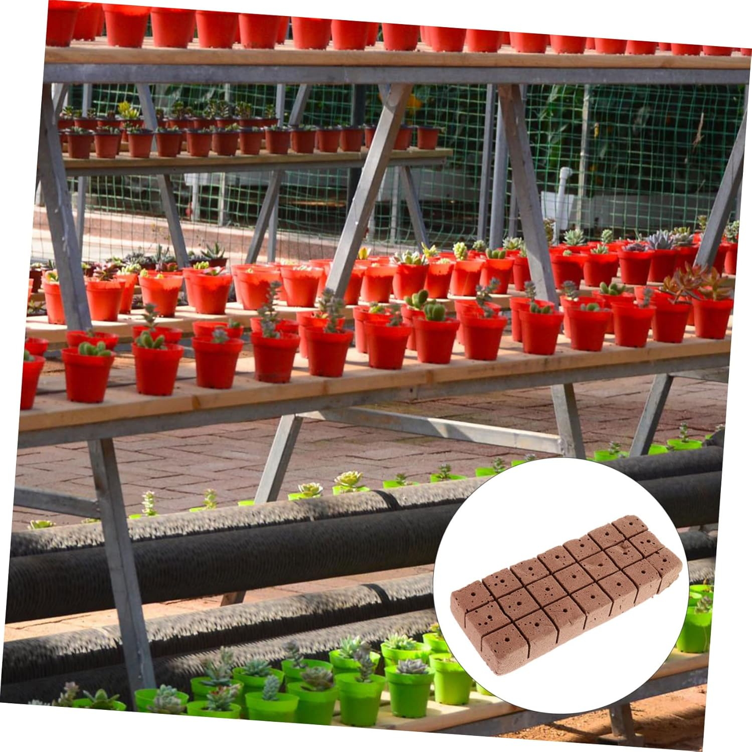 40Pcs Practical Nutrient Soil Seedlings Matrix Block for Vegetables Flowers Garden Use image number 4