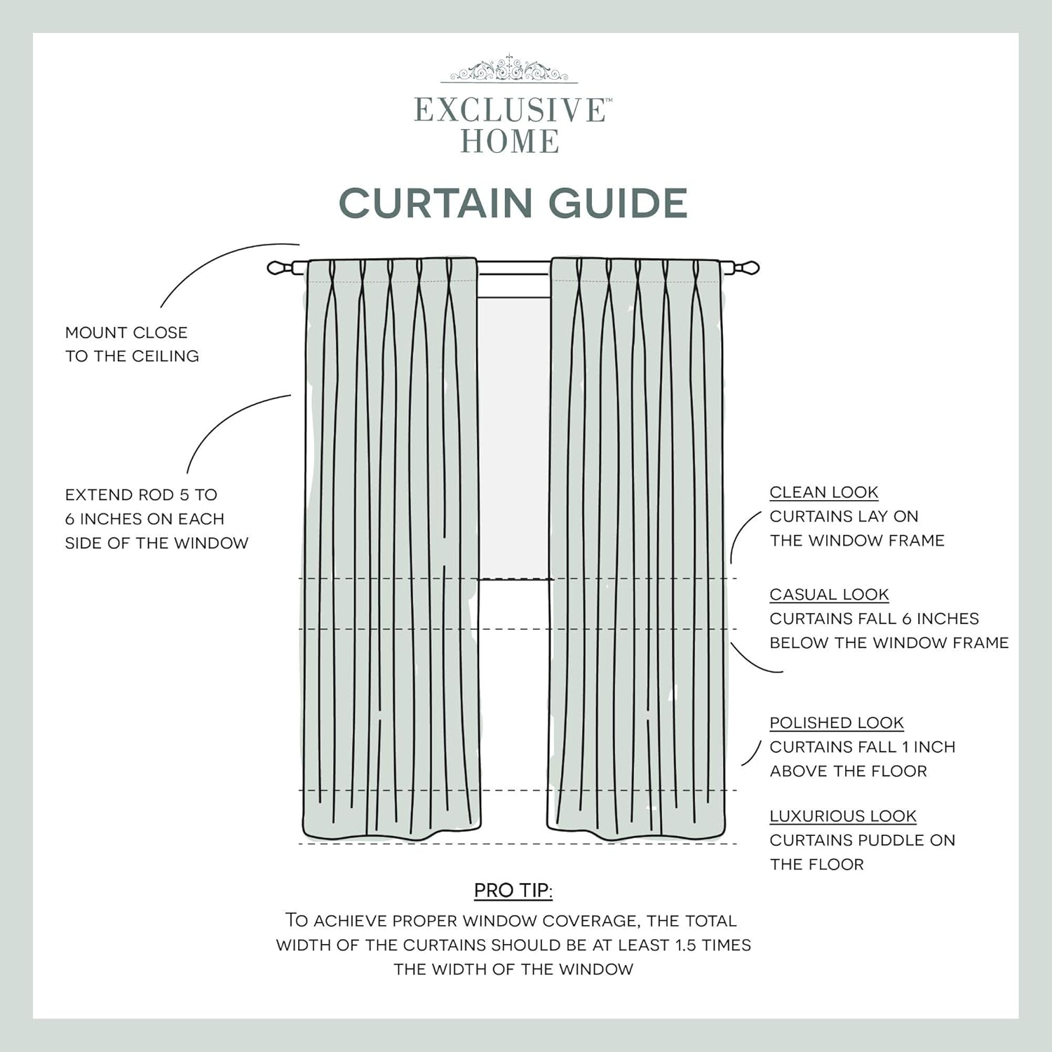 Exclusive Home Curtains Belgian Pinch Pleat Sheer Textured Linen Look Jacquard Pinch Pleat Panel Pair, 50X96, Snowflake, 2 Count image number 6