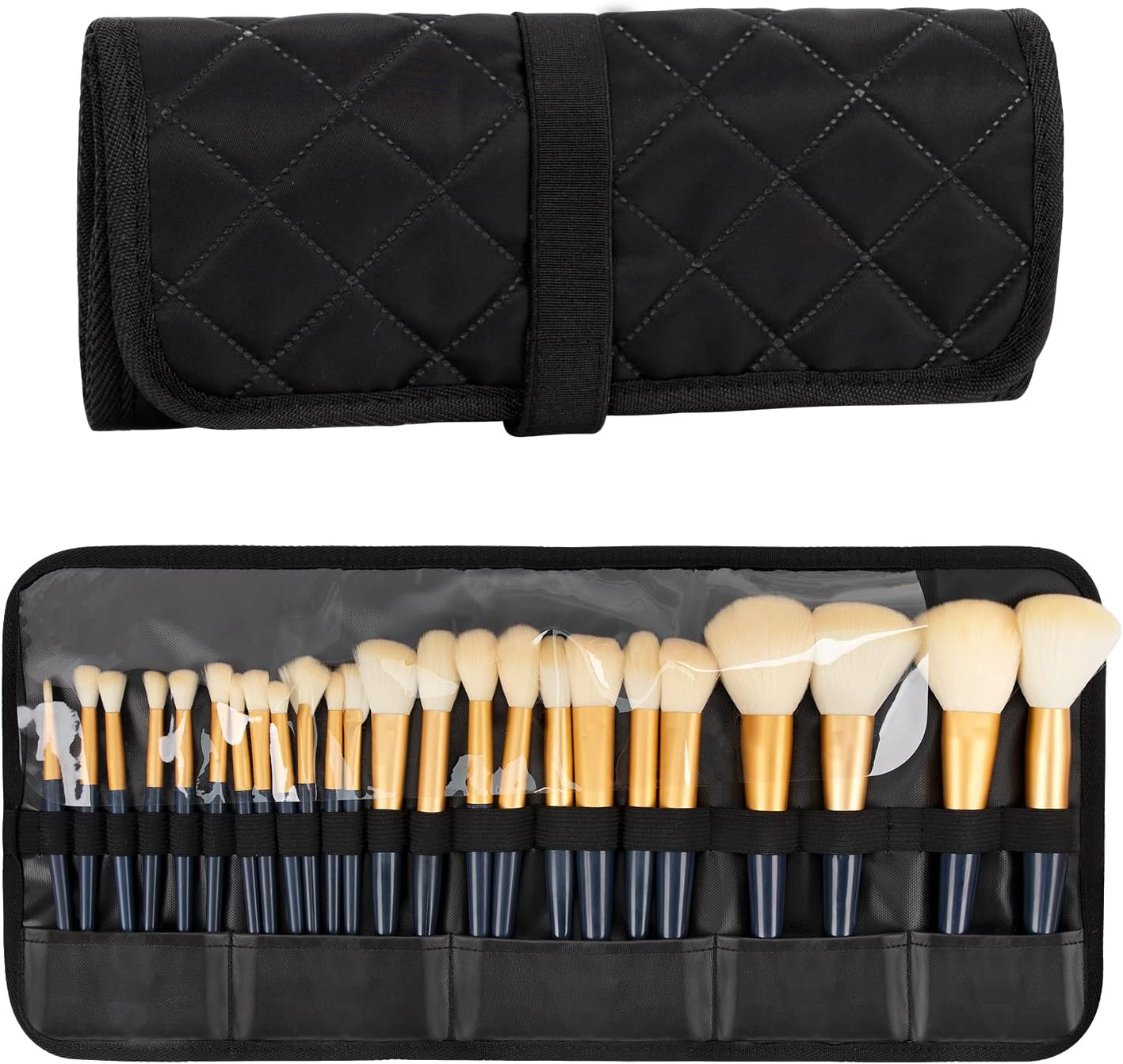 OCHEAL Makeup Brush Holders, Black Rhombus, Small(Pack of 1), Style-1
