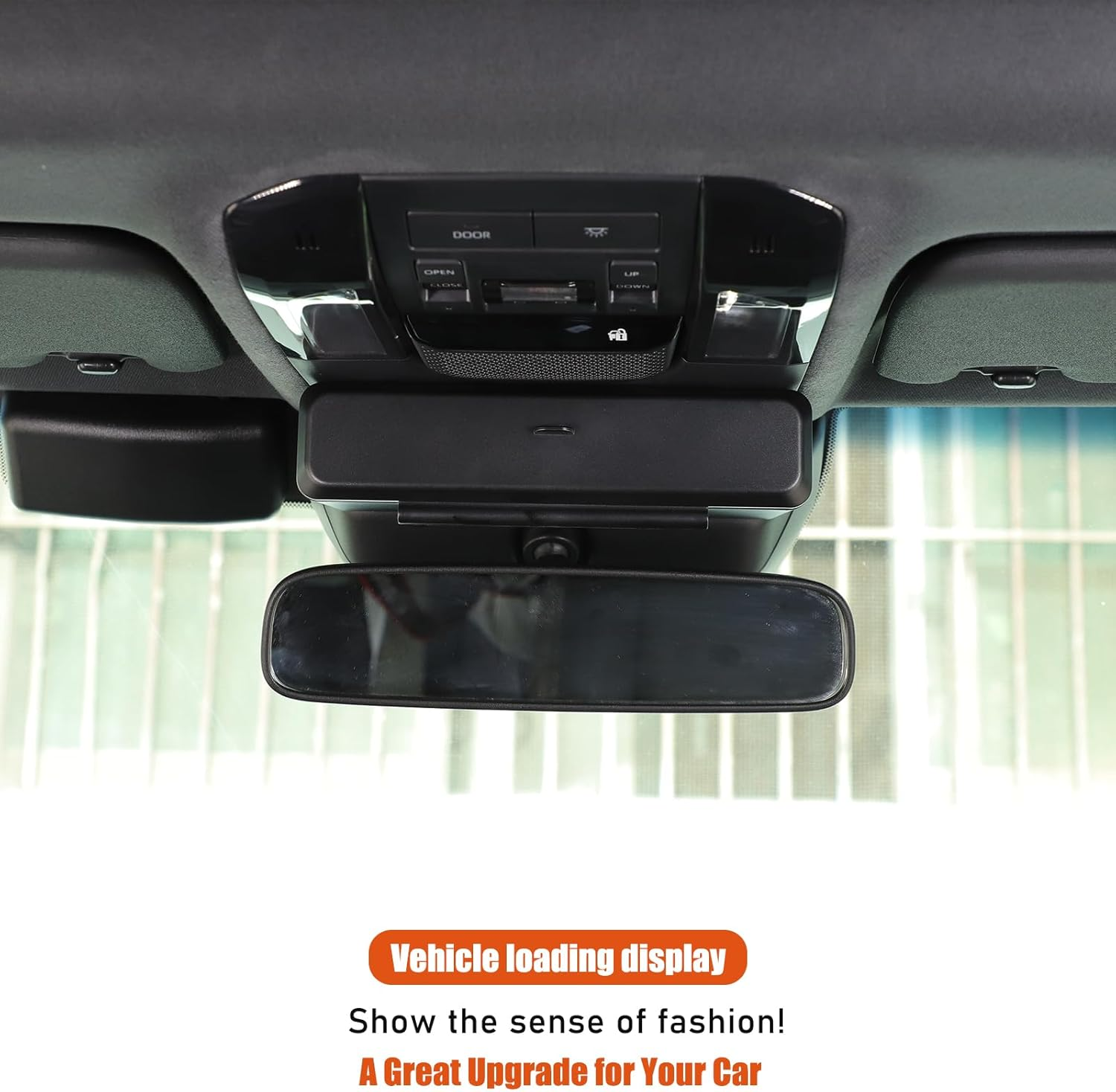 Yinaniutos Rearview Mirror Base Storage Box for Toyota Land Cruiser Prado 250 2024-2025 Accessories | ABS Plastic Center Console Organizer Tray | 1PC Set