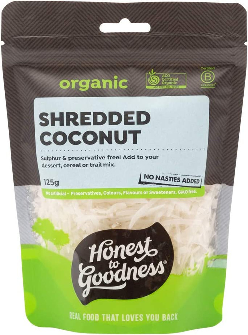 Honest to Goodness, Organic Shredded Coconut, 125 Grams - Crafted from the Finest Organic Coconut Flesh. Simply Dried and Shredded, Preserving Their Natural Flavor and Aroma. image number 3