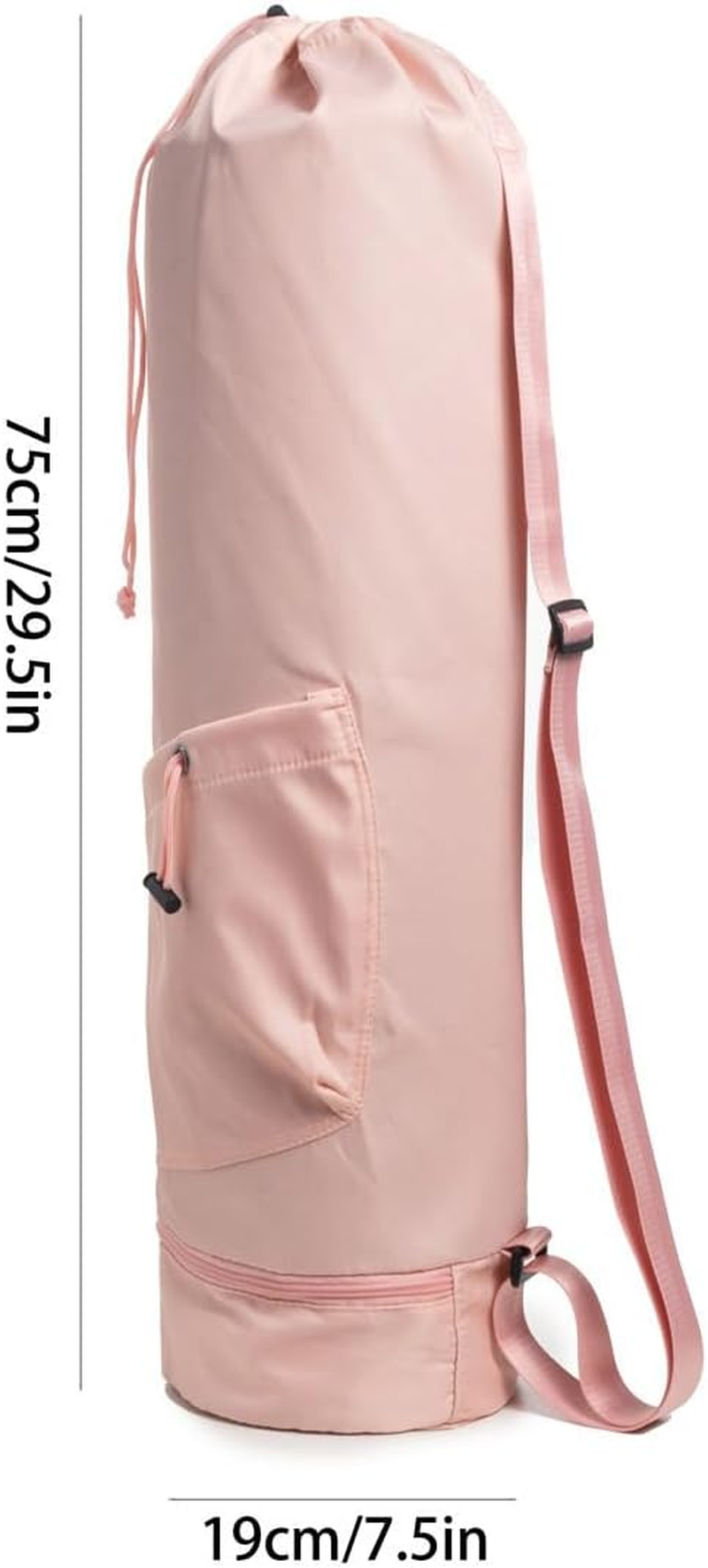 AIMALL Yoga Mat Portable Backpack, Multifunctional Travel Sports Fitness Bag, 75X19Cm (29.5X7.5 Inches), Beige, Pink, or Black - Beige image number 3