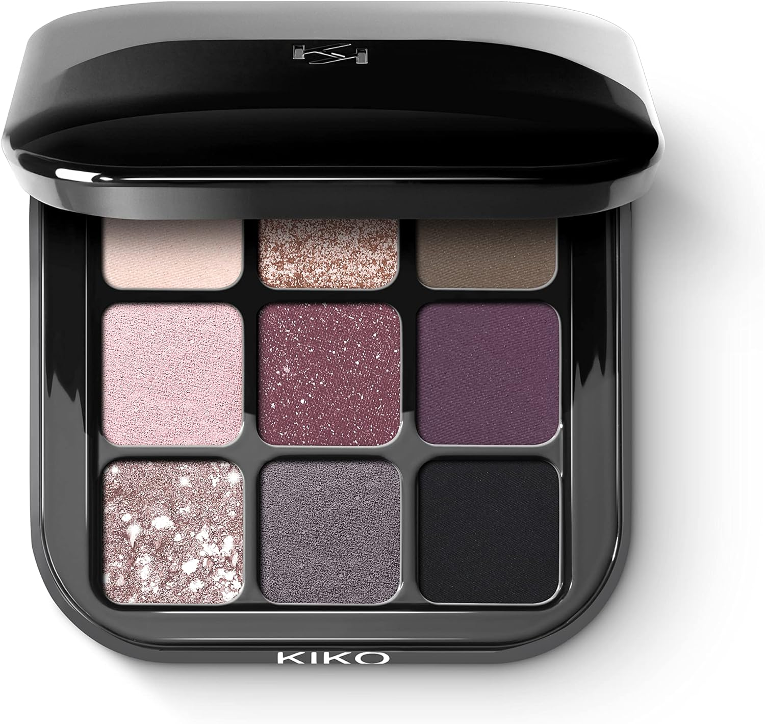 KIKO Milano Glamour Multi Finish Eyeshadow Palette 01 | Palette with 9 Eyeshadows in Different Finishes