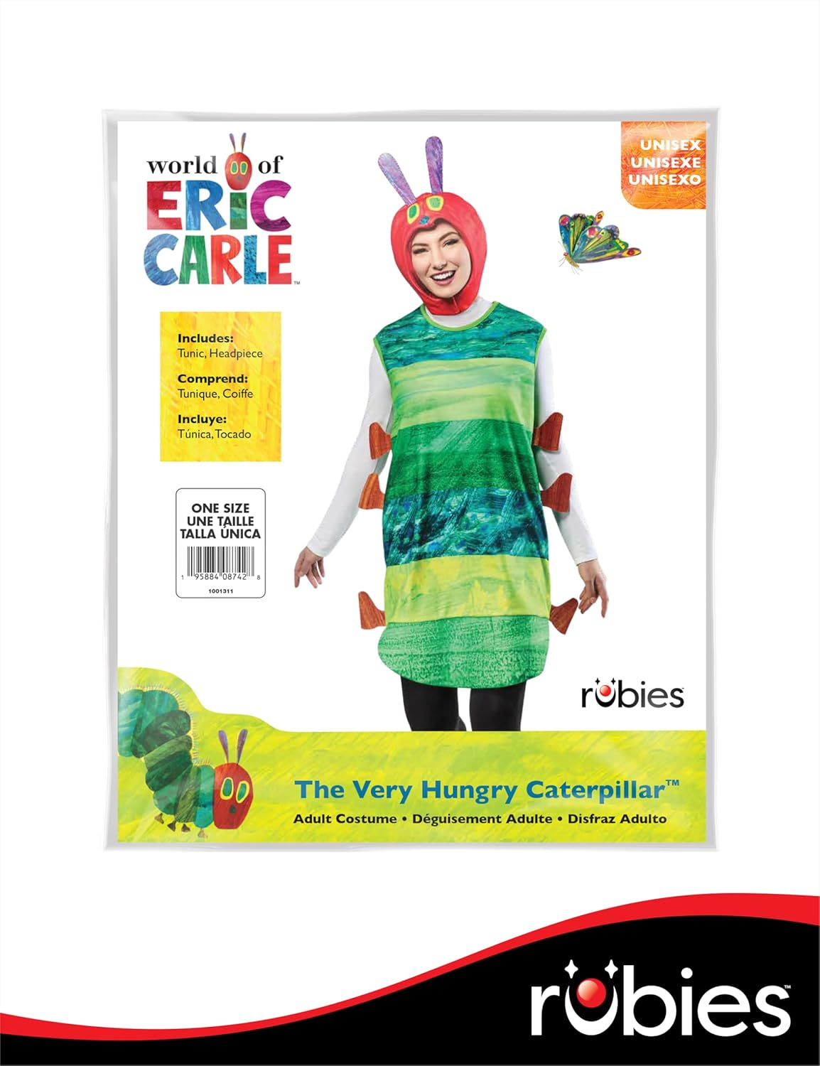 Hungry Caterpillar Tabard Costume for Adults - the Very Hungry Caterpillar - One Size image number 3