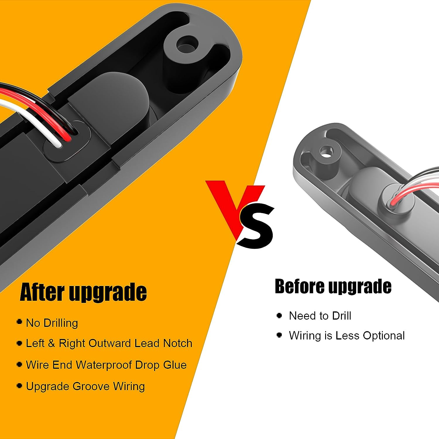 PSEQT 10" 15 LED Trailer Brake Tail Light Bar Stop Change Tail Lights Assembly ID Clearance Strip Red Light Waterproof for Wrangler Golf Cart Offroad Truck RV UTV ATV image number 3