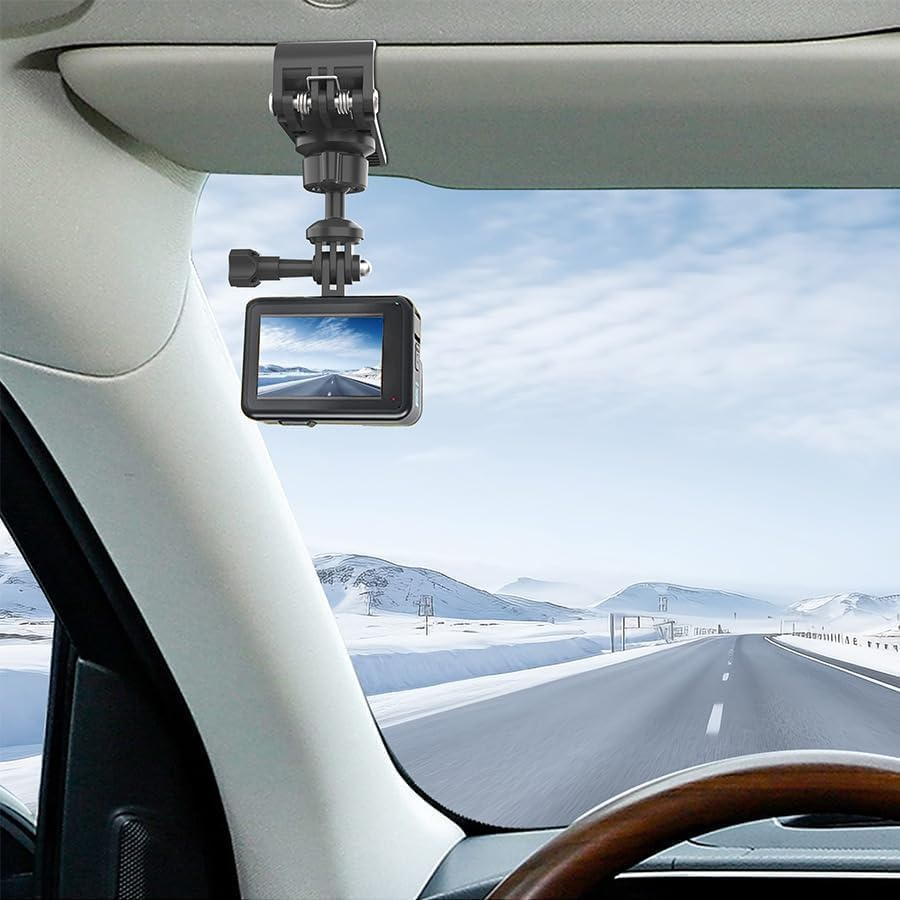 Car Sun Visor Clip Mount Compatible with Gopro Hero 13 12 11 10 9 8 7 6 5 Session Insta360 Osmo Action and Most Action Camera image number 4