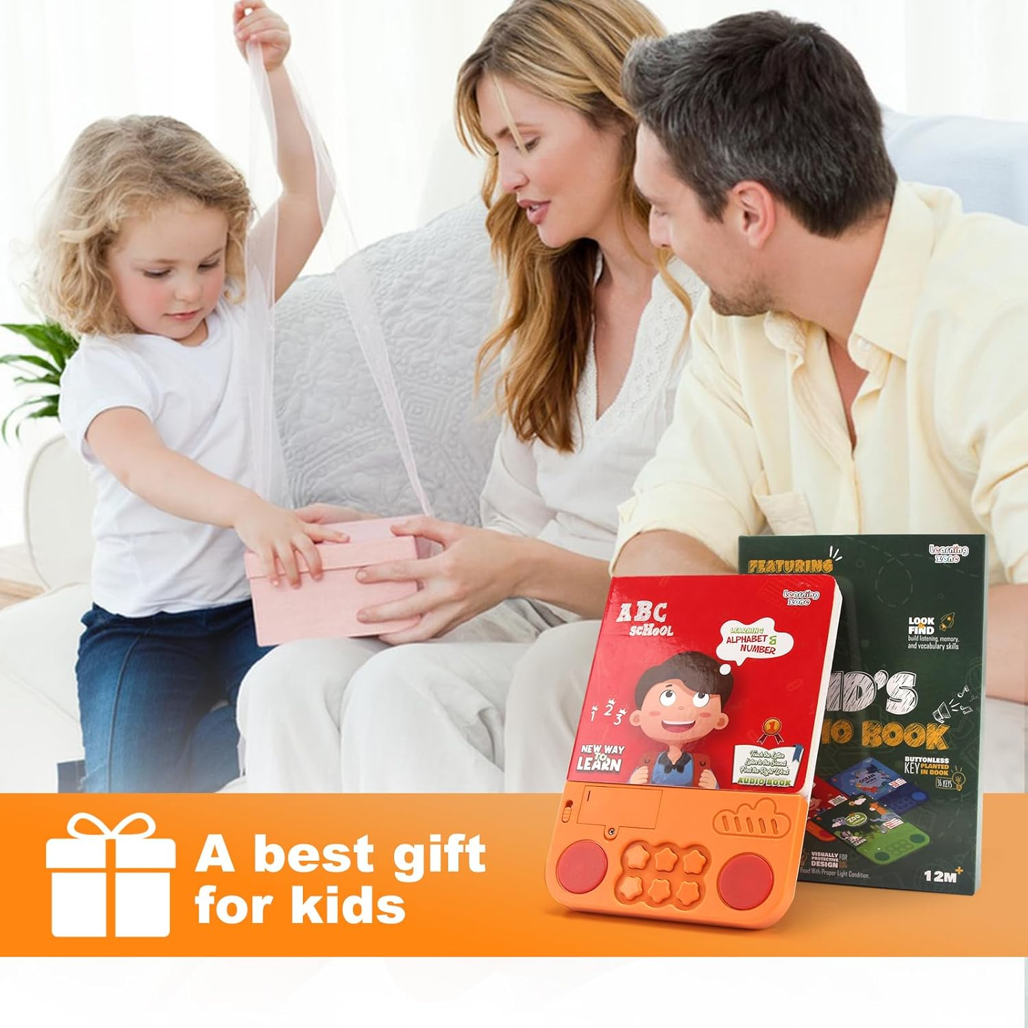 Joyfia Interactive Children'S Sound Book, Abcs & Number Learning Audio Developmental Book, Educational Sensory Musical Toys for Toddlers 1-3, Birthday Gifts for Boys & Girls (Alphabet-Themed) image number 5