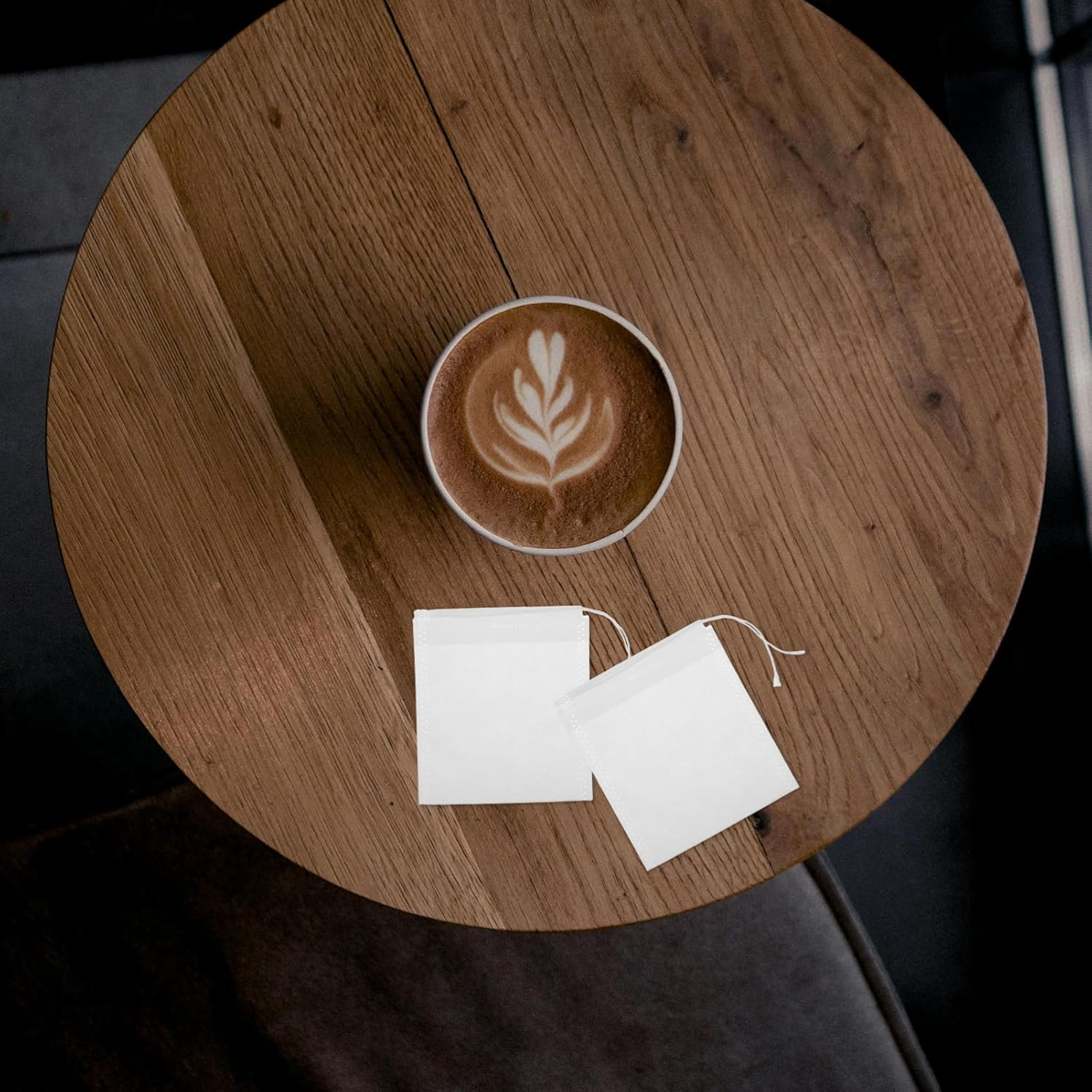 OHPHCALL Loose Tea Storage Sachets 100Pcs Tea Infuser Holder Reusable Sachets Drawstring Filter image number 6