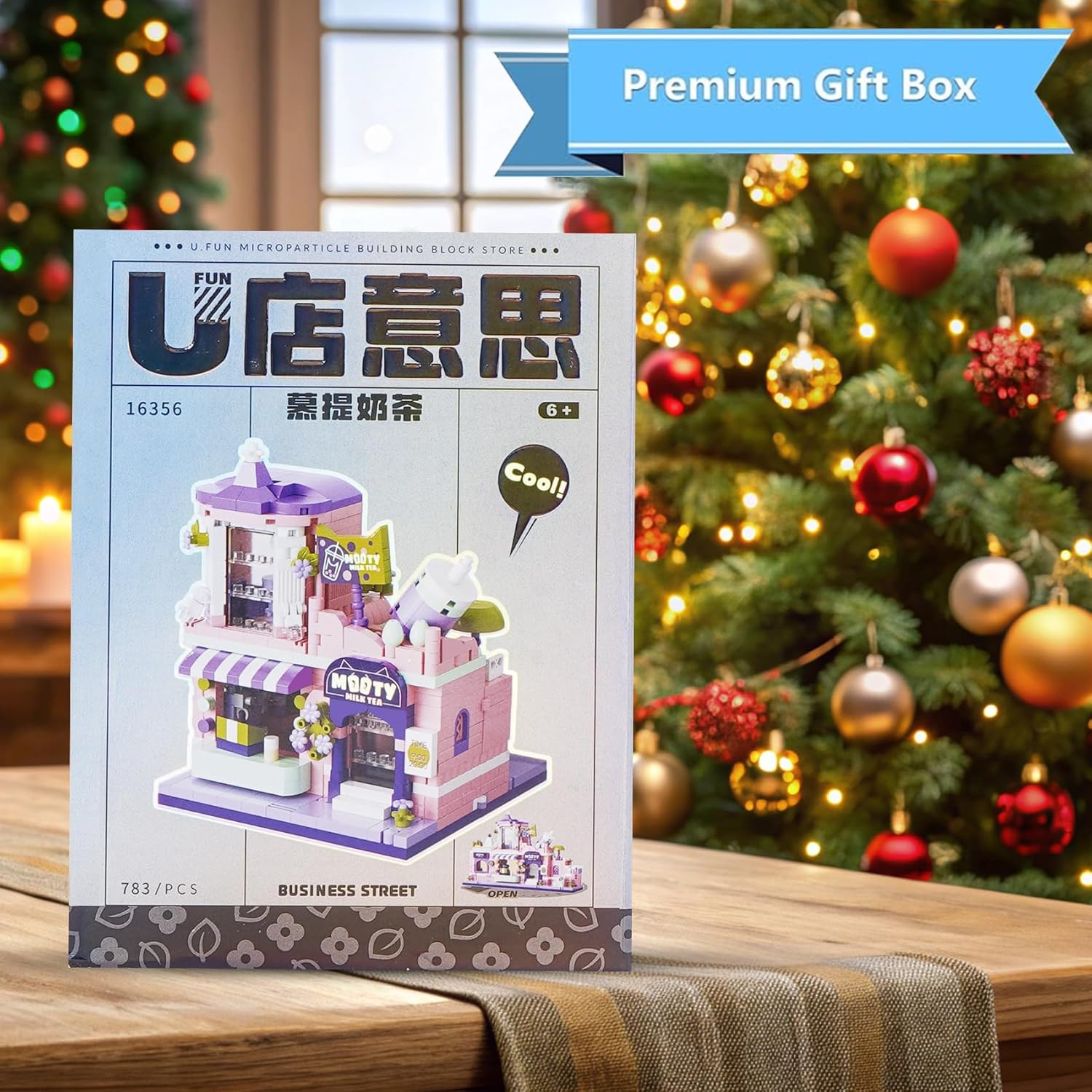 Geniteen Building Blocks Set, Flower Series Concept Store Building Set Model Kit and Gift for Kids and Adults，Gift for Birthday, Christmas and New Years (Milk Tea Shop) image number 5