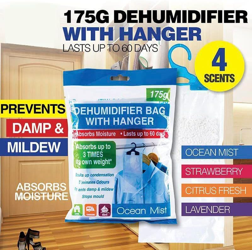 2/4PK Dehumidifier Bag with Hanger Scented Absorb Moisture Closet (4)