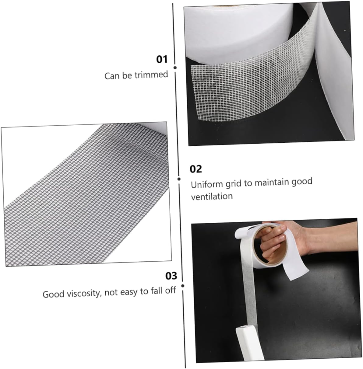OSALADI Screen Repair Tape Window Mesh Door Fix Patch for Flyscreen Mesh Garage Screen Door image number 6