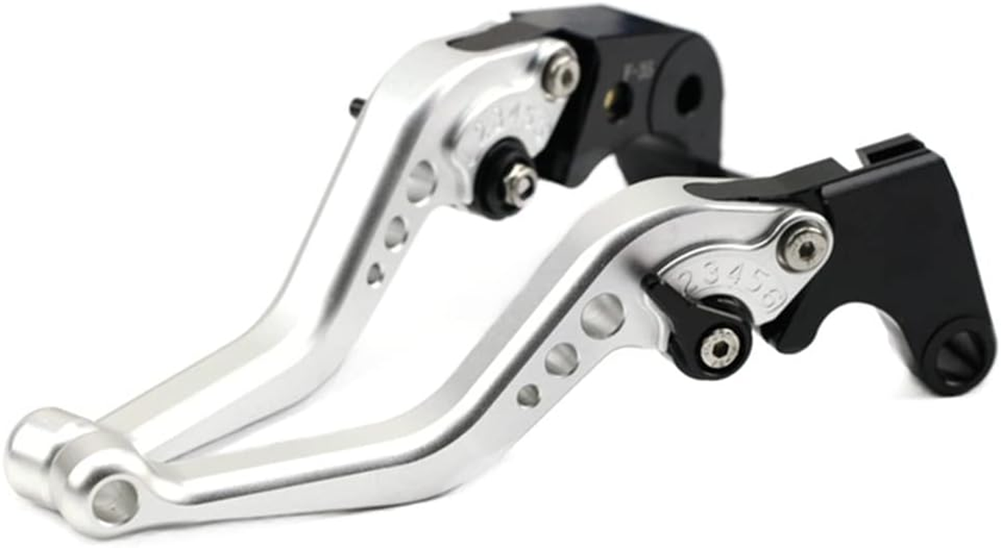 Brake Clutch Levers for SUZUKI GSF 650/1200/1250 Bandit GSX1250 F/SA DL1000 V-STROM Motorcycle Left Right Short/Long Handle Leavers 1 Pair (Silver,Long) image number 7