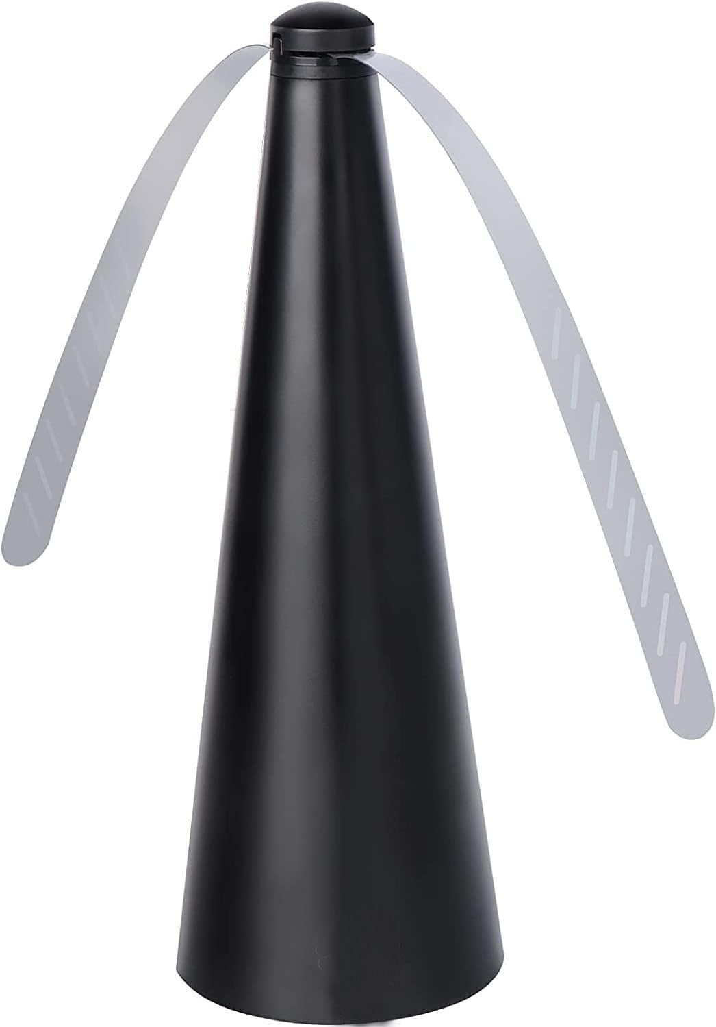 Fly Swatter Fan by Alphadesignluxe (USB or AA Battery Powered), Repellent Outdoor Indoor Portable Table Top Fan Fly Spinner with Holographic Blades for Picnic Patio Home Party BBQ (Bronze)