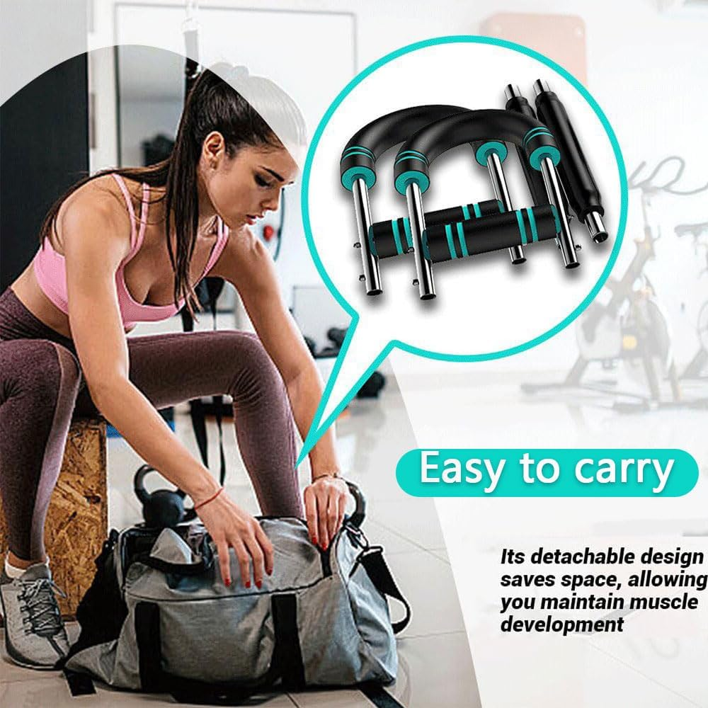 Adjustable U-Shaped Power Twister Arm Trainer &ndash; 3-Level Resistance Chest Expander (40 KG) for Upper Body Strength Training, Home Gym Workout Bar for Chest, Arms, Shoulders (Blue, 18 X 68 CM) image number 6