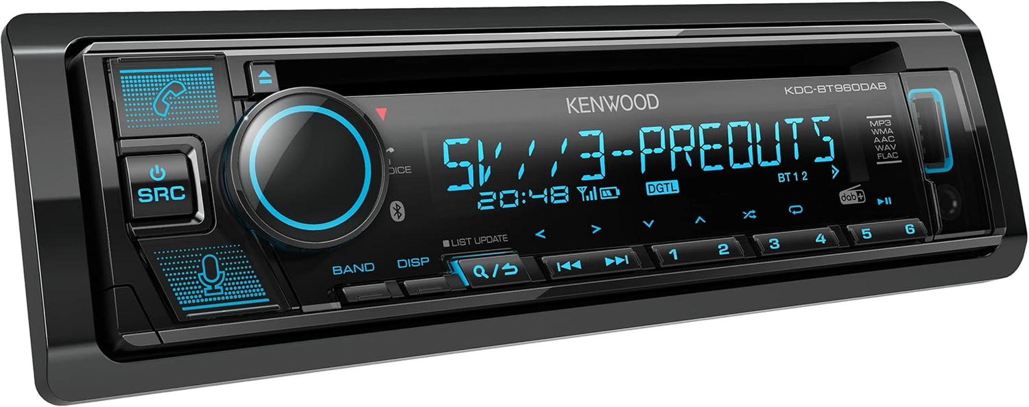 KENWOOD KDC-BT960DAB CD Car Radio with DAB+ and Bluetooth Hands-Free Kit (USB, Aux-In, 3 X Pre-Out 5V, Amazon Alexa, Sound Processor, 4 X 50 W, VAR. Lighting, DAB+ Antenna) image number 3