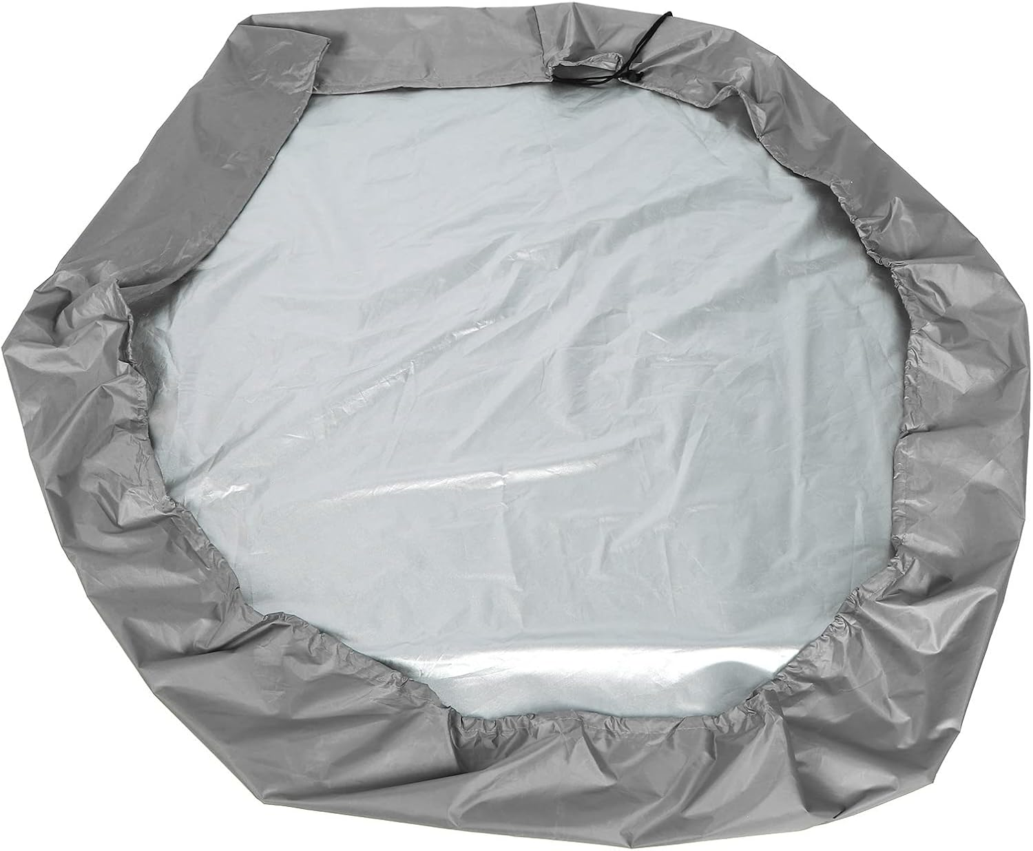 Sandbox Cover, Hexagon Sandpit Cover, Sandpit Cover Hexagon, Waterproofing Poolcover with Drawstring - Black image number 7