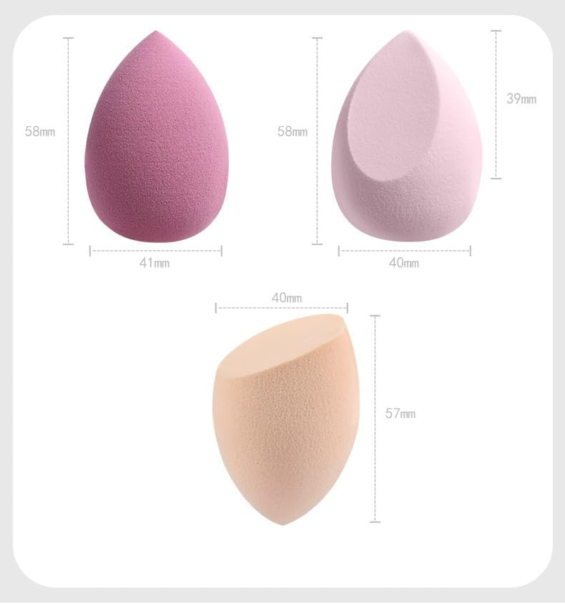 HIGHROCK 4Pcs Makeup Sponge, Beauty Sponge for Foundation with 1 Egg Case (Pink) image number 2