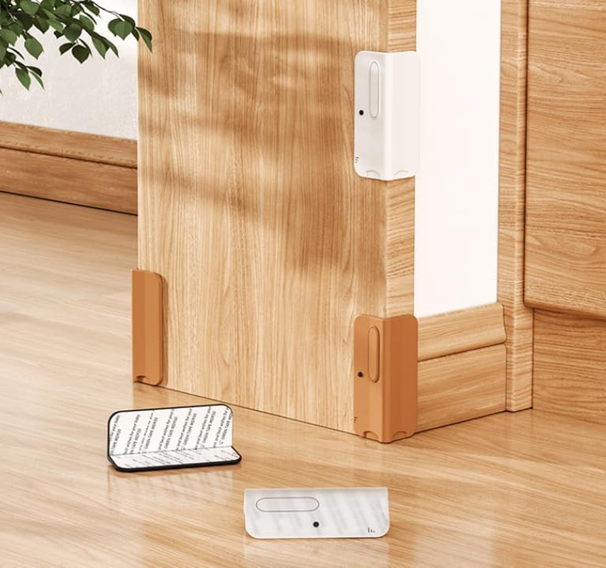 Baseboard Corner Blocks, 6Pcs Self Adhesive Baseboard Corner Protectors,Self Adhesive Corners Blocks Guards for Furniture Wall Base, Brown image number 4