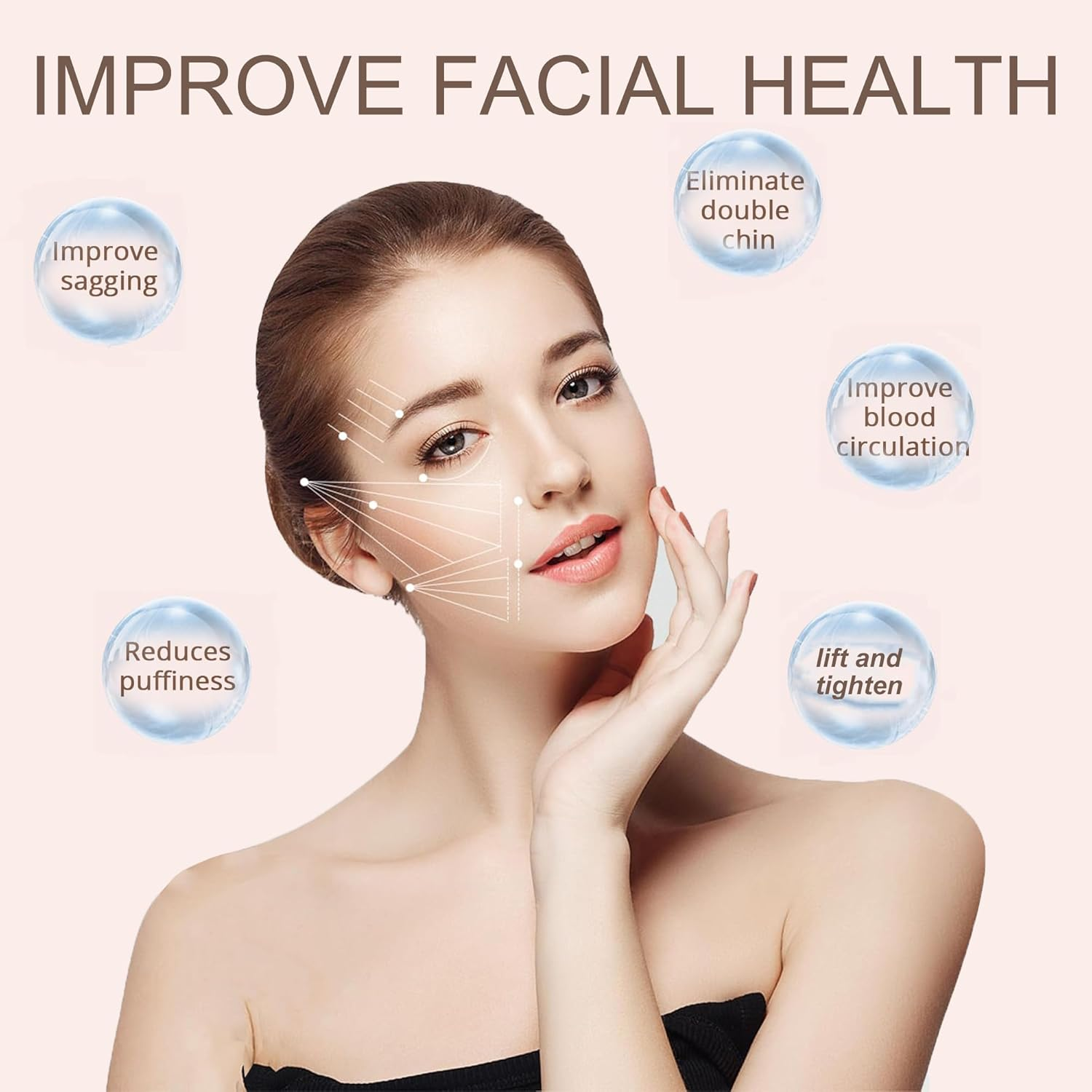 1PCS Lymphatic Contour Face Brush for Lymphatic Drainage & Facial Sculpting &ndash; Ergonomic Dry Face Massager for Jawline & Face, Helps Reduce Puffiness & Boost Skin Glow image number 3