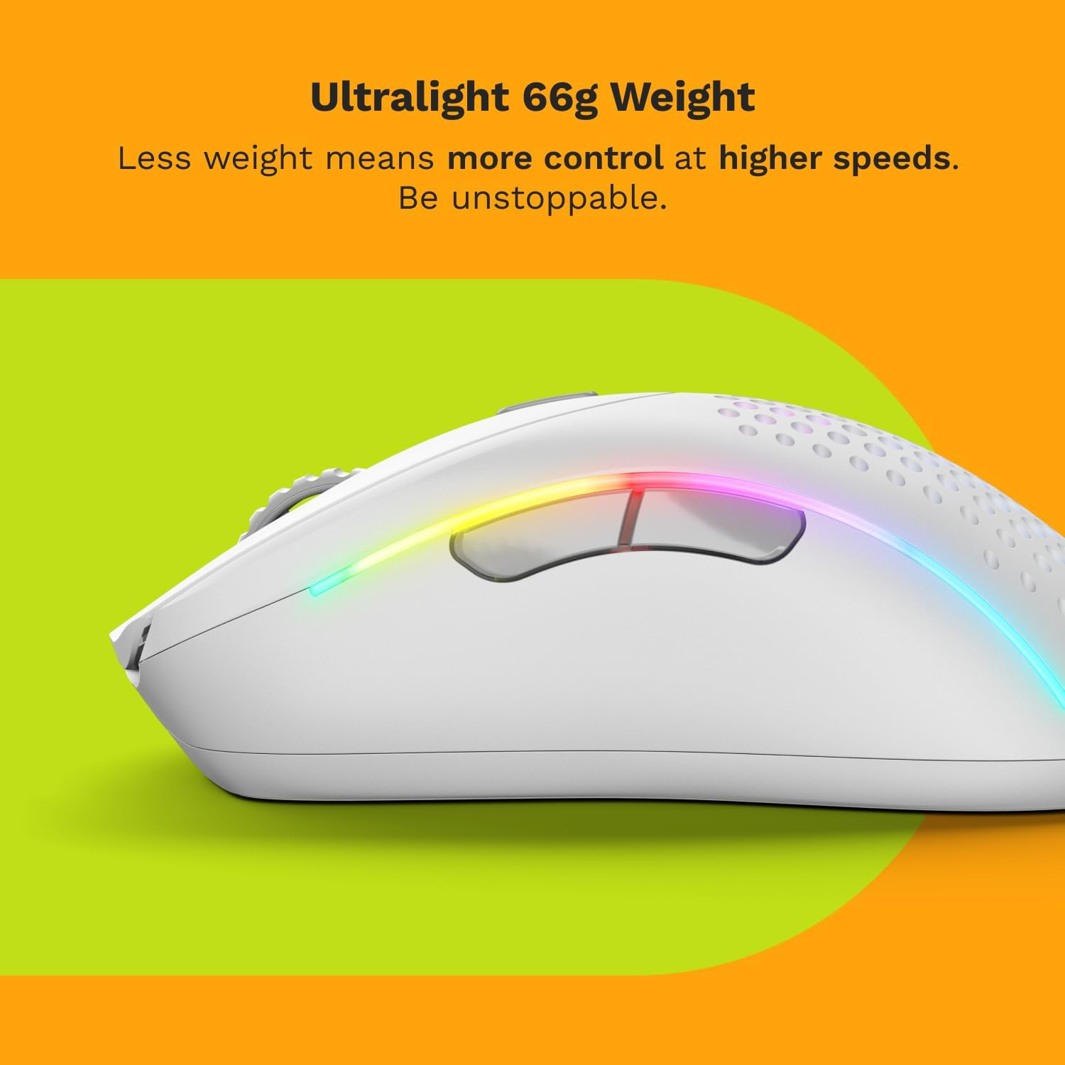 Glorious Gaming Model D 2 Wireless Gaming Mouse - Super Light 66G, up to 210H Battery, 26K Opt. Sensor, 6 Program Buttons, 80 Million Clicks, FPS, MMO, MOBA - Matte White image number 6
