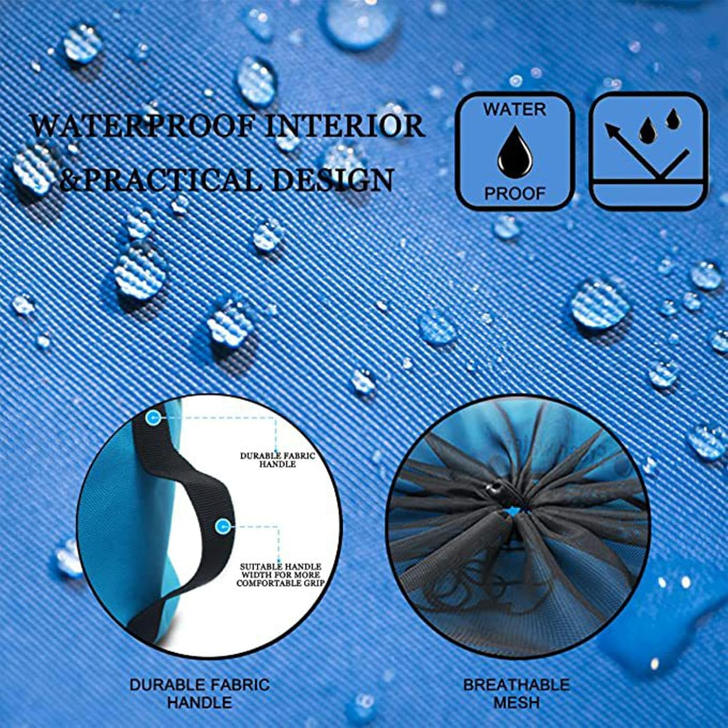 Hose Storage Bag Polyester Fiber Heavy Duty Mesh Bag 46X25Cm Caravan Camping Cable Organizer RV Equipment Storage Bags for Electrical Cords Sewer Hoses, Electrical Cords and Accessories image number 2