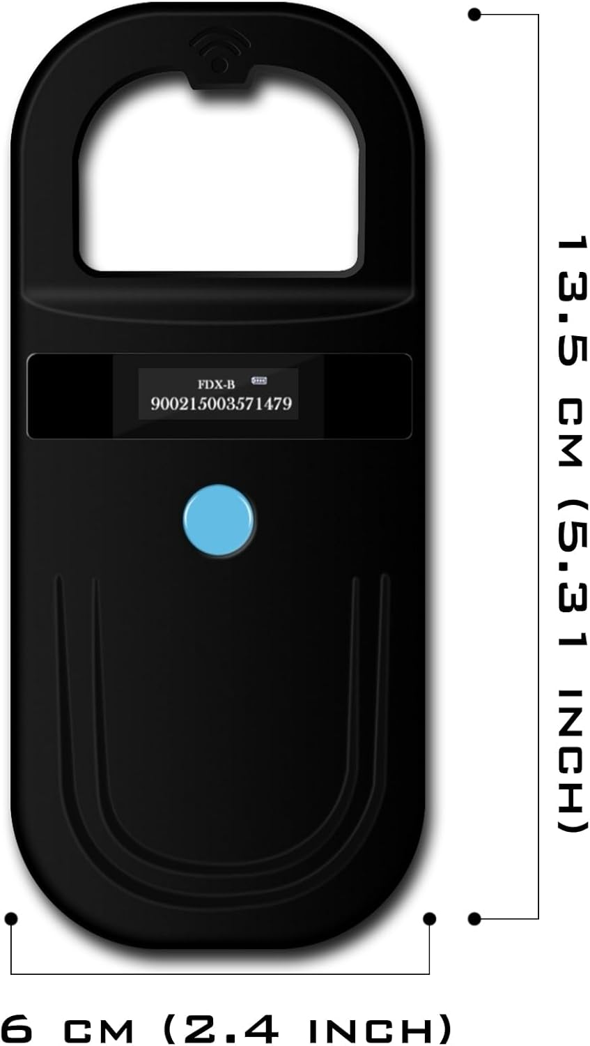 Smoostart Microchip Scanner, ISO11784/85/FDX-B/EMID 128 Records Data Storage Upload to PC, Pet Microchip Scanner Reader for Dog/Pet/Cat/Pig/Animal (SMOO01 Black) - Multifunction Bluetooth Microchip Scanner Black 01 image number 2