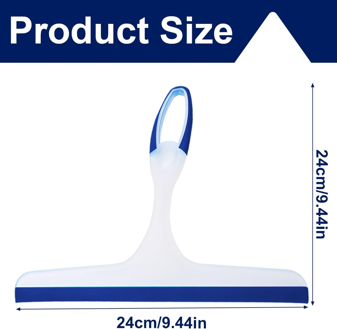 VAEIORP 1 Piece Shower Squeegee Bathroom and Shower Glass Brush with Plastic Shower Mirror Window Cleaning Brush for Bathroom Mirror Window Floor Glass Blue image number 4