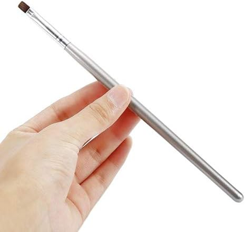 5Pcs/Set Silver Plastic Handel Nail Art Brush Painting Drawing Pen Nail Art Polish Manicure Tool 18Cm Zhengpingpai image number 1