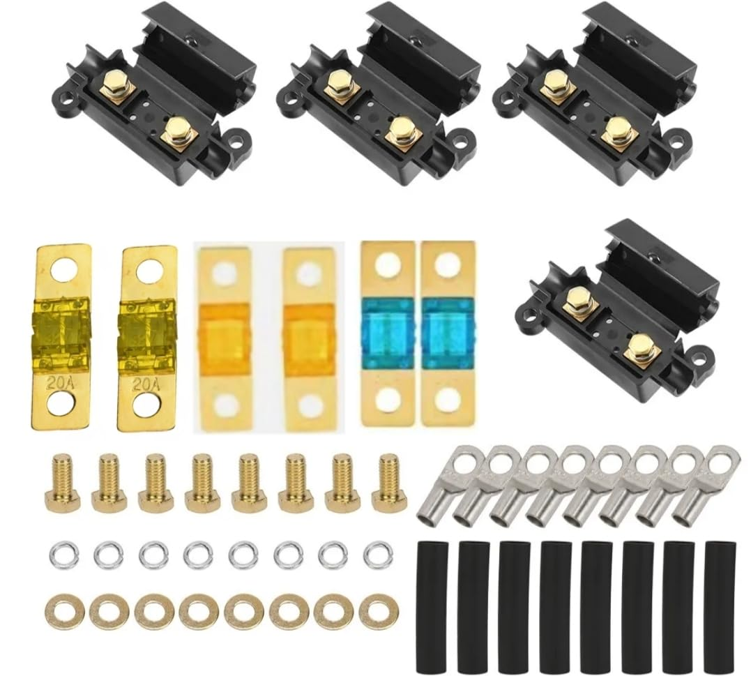 MIDI Fuse Kit &ndash; 2X20A, 2X40A, 2X60A Fuses with 4 ANS Holders &ndash; Ideal for Redarc BCDC Dual Battery Systems(20/40/60A)