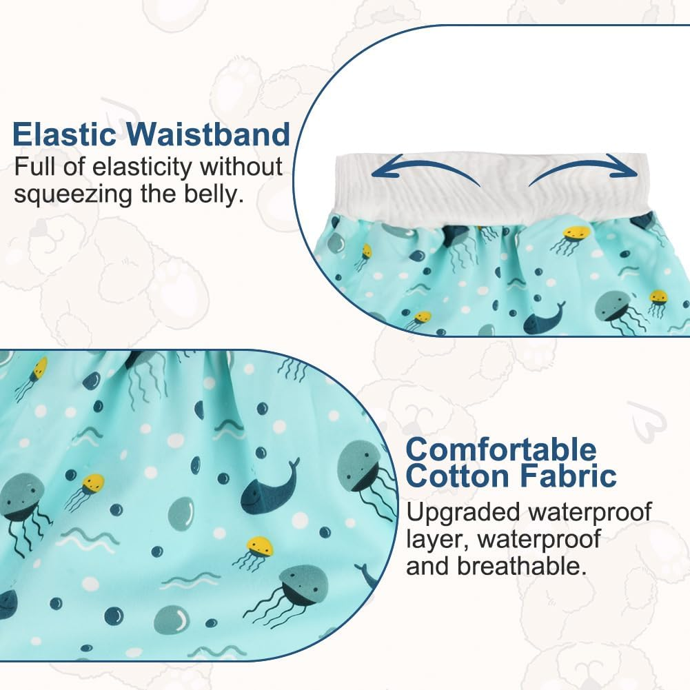 Girls' Boys' Potty Training Pants, 2 Packs of Child Learning Panties, Leak-Proof Baby Girls and Boys for Babies image number 3