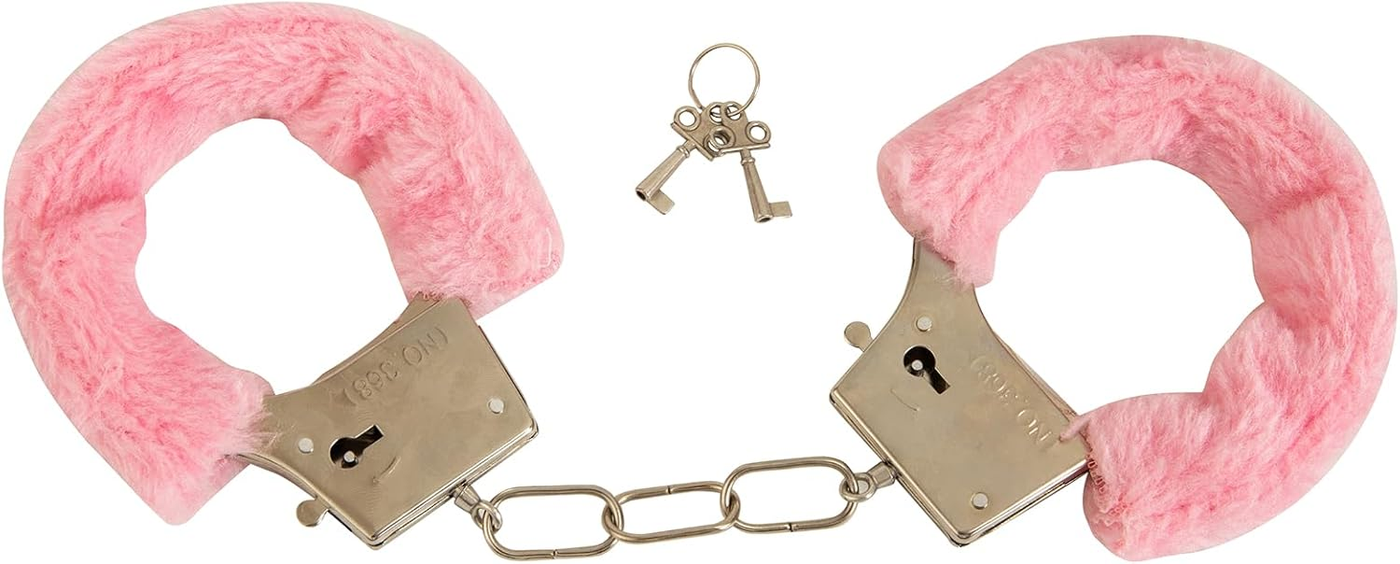 Mineens Sexy Plush Handcuffs Set Suitable for Couple Role-Playing as Police Props Equipped with Keys and Party Supplies