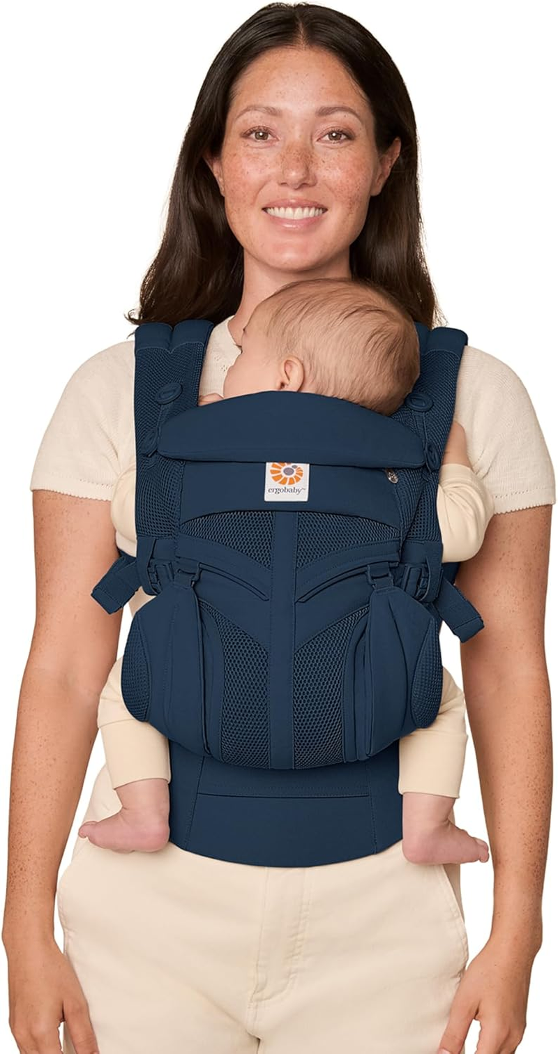 Ergobaby Omni 360 All-Position Baby Carrier for Newborn to Toddler with Lumbar Support (7-45 Pounds), Pearl Grey, One Size (Pack of 1)