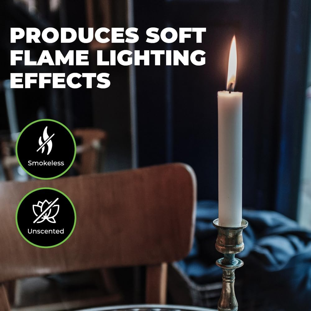 [24PCE] Home Master Unscented White Candles, Clean Burning, Smokeless and Long Lasting Candles for Home Decor, Weddings, and Religious Ceremonies - 20Cm image number 4