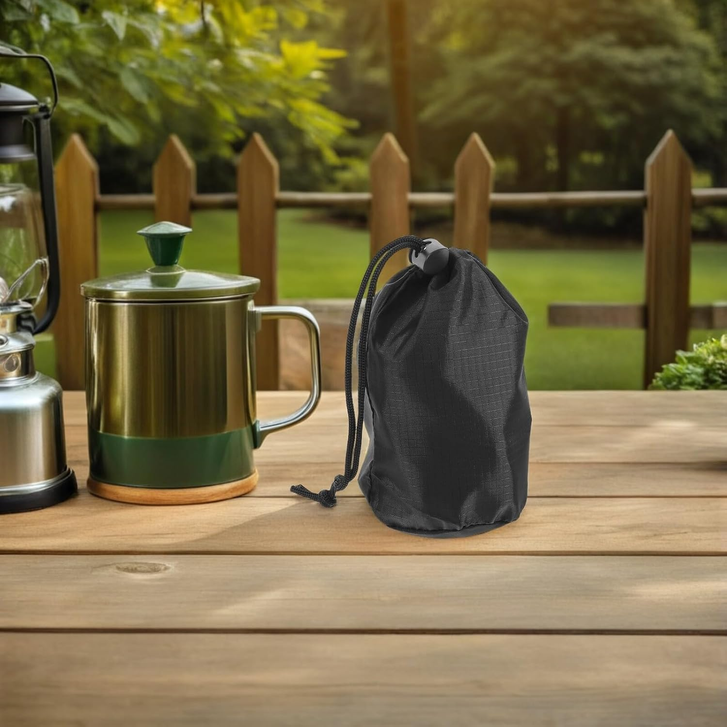 Baluue 2Pcs Raincoat Storage Bags Drawstring Organizer for Camping Hiking Travel Bike Poncho Gear image number 6