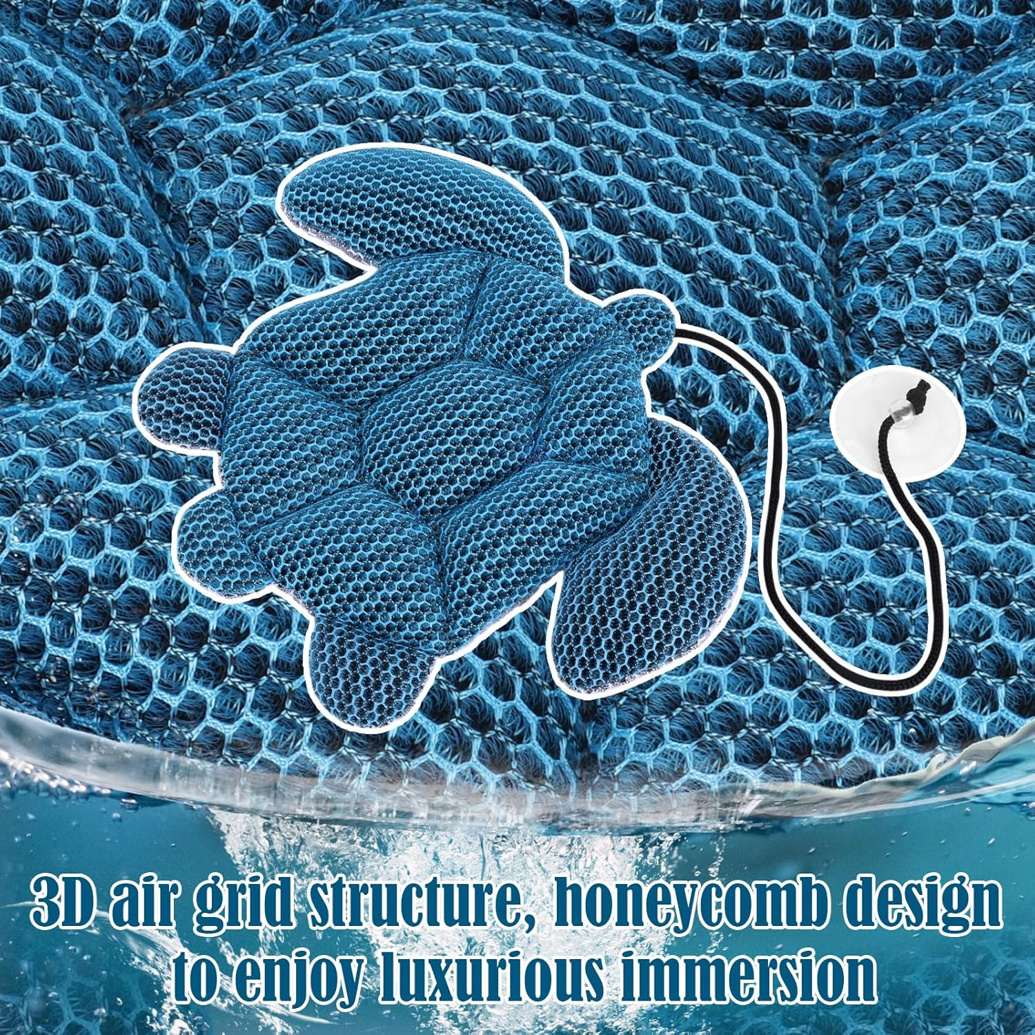 2Pcs Hot Tub Scum Absorbers, Sea Turtles Reusable Pool Sponge Scum Absorbers for Adults Kids Easy to Clean Hot Tub Spa Oil Absorber Accessories for Clear Water (Blue, Gray) image number 3