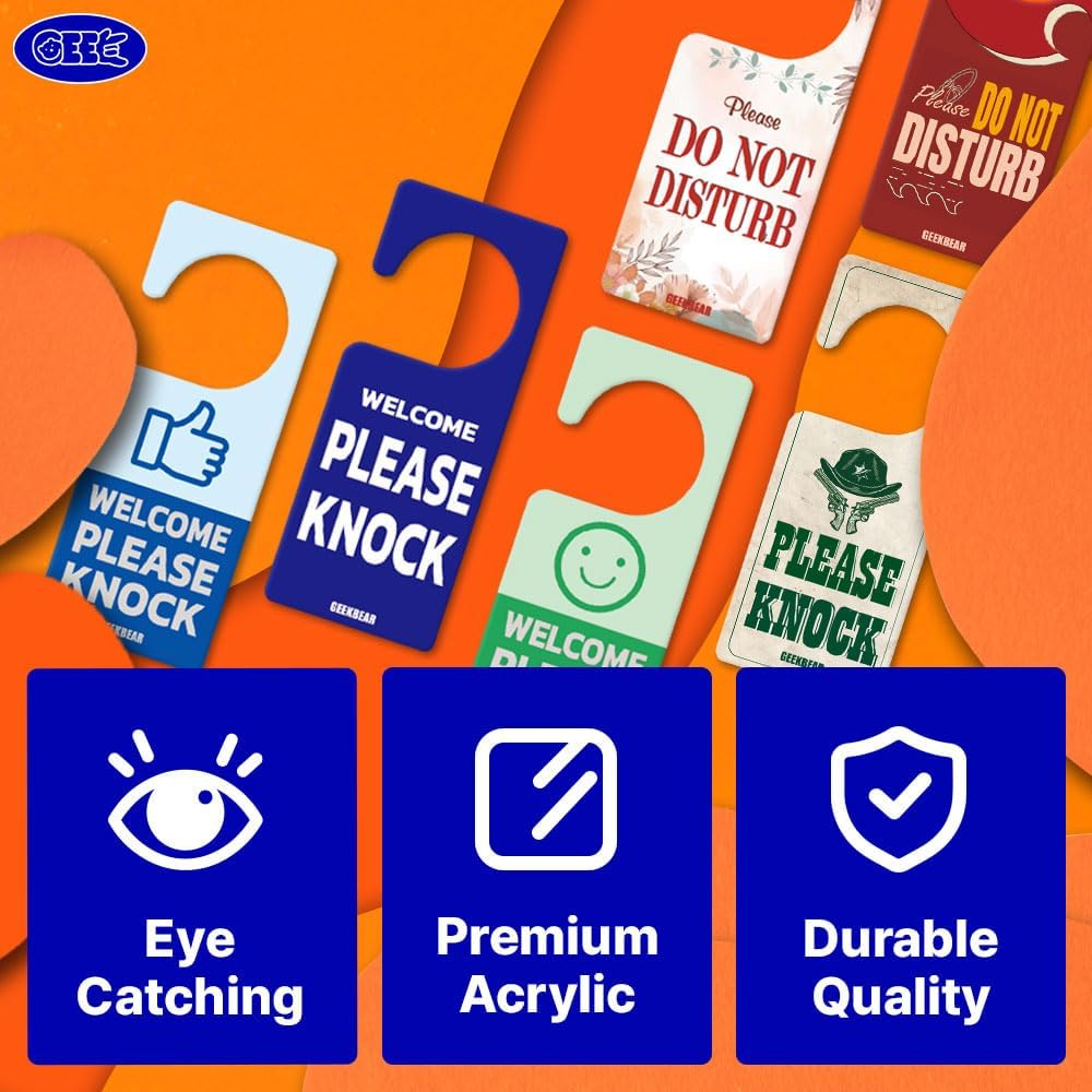 Do Not Disturb Door Hanger Sign (06. Dance, 2 Pack) - 03. Basic, 2 Pack image number 4