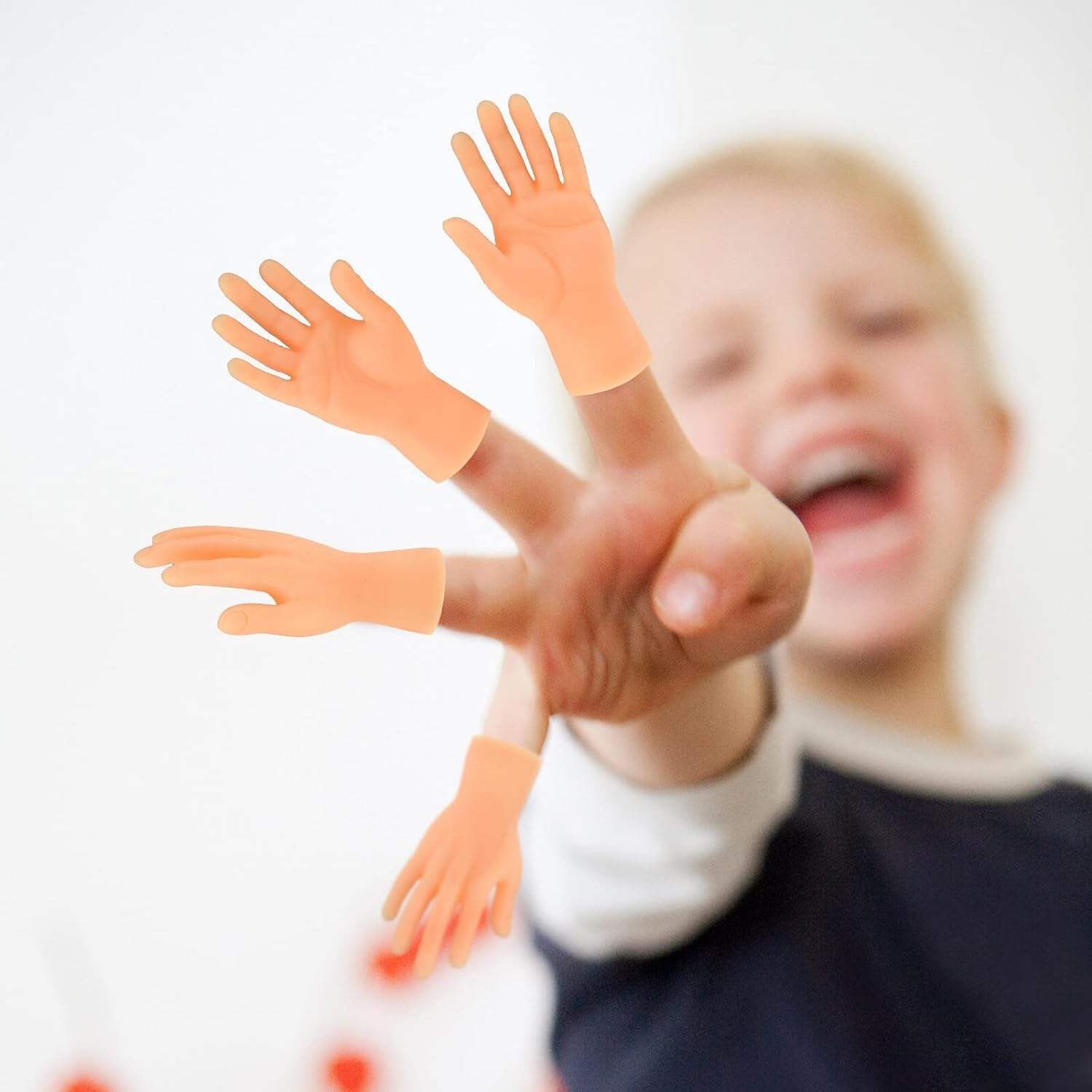 Tiny Hands Left & Right Hand Soft Touch PVC Plastic Hands Mini Finger Puppets Small Hands Model Toys for Parties Music Festivals Bar Nights image number 5