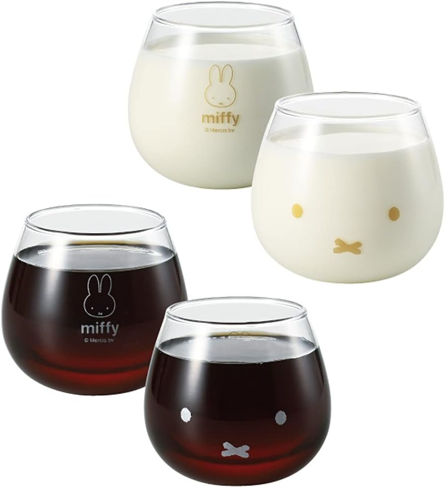 Kaneshotouki KN40150 Dick Bruna Wobble Tumbler, Pair Set, Miffy 1.8 Fl Oz (320 Ml), Glass image number 2