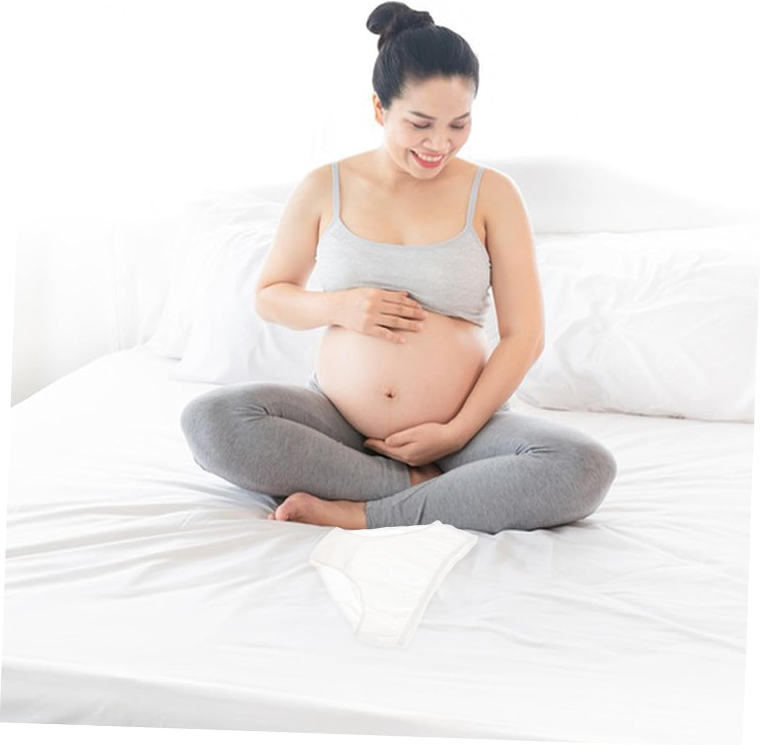 Happyyami 4Pcs Pregnancy Underwear Women Panties Disposable Cotton Underwear Women Panties Pack Comfortable and Elastic Maternity Undergarments image number 1