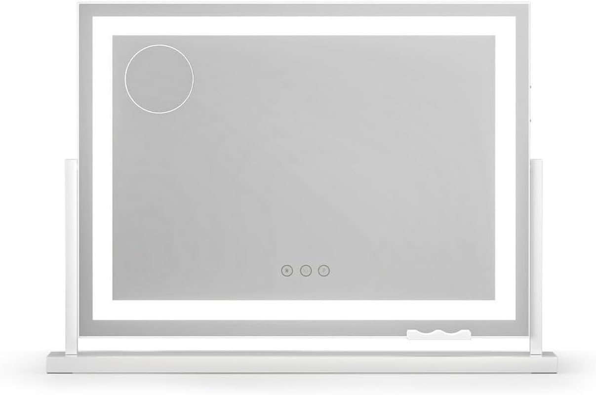 Embellir Makeup Mirror 58X46Cm 360～ Rotatable Vanity Mirror with Lights Bright Light Strip 3 Colour Temperatures Adjustable Brightness