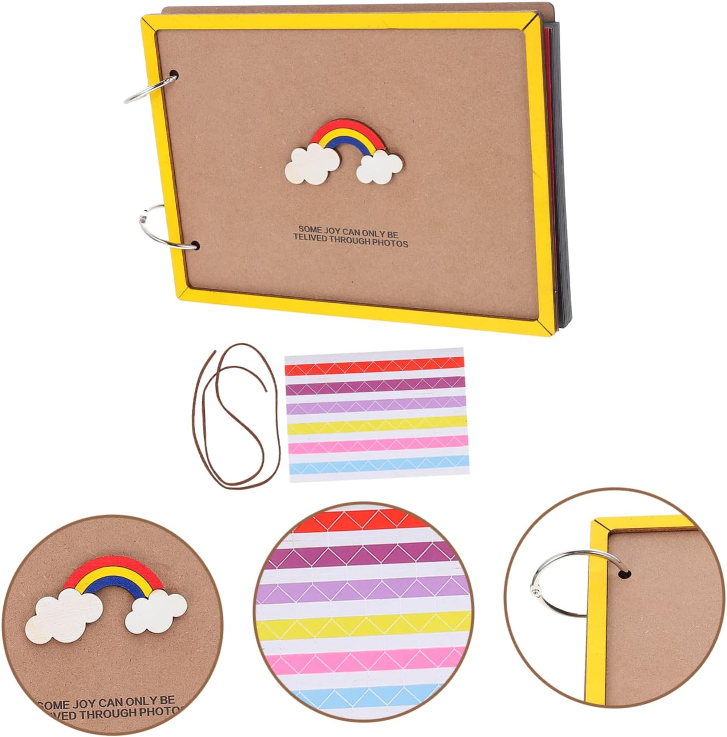 Photo Album Storage Book Photo Album Scrapbook Adhesive Pages Creative Diy Picture Book for Memory Keeping