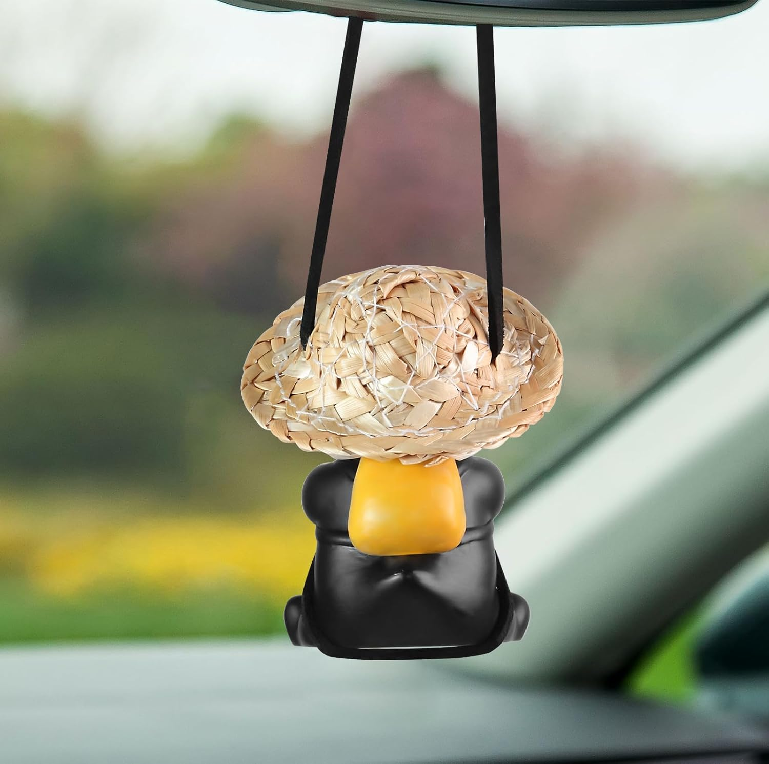 Swinging Duck Car Hanging Ornament, Car Hanging Accessories, Car Accessories Interior Aesthetic to Reduce Visual Fatigue, Cool Room Decor, Duck Hanging Car Ornament, for Women and Men(Brave) image number 3