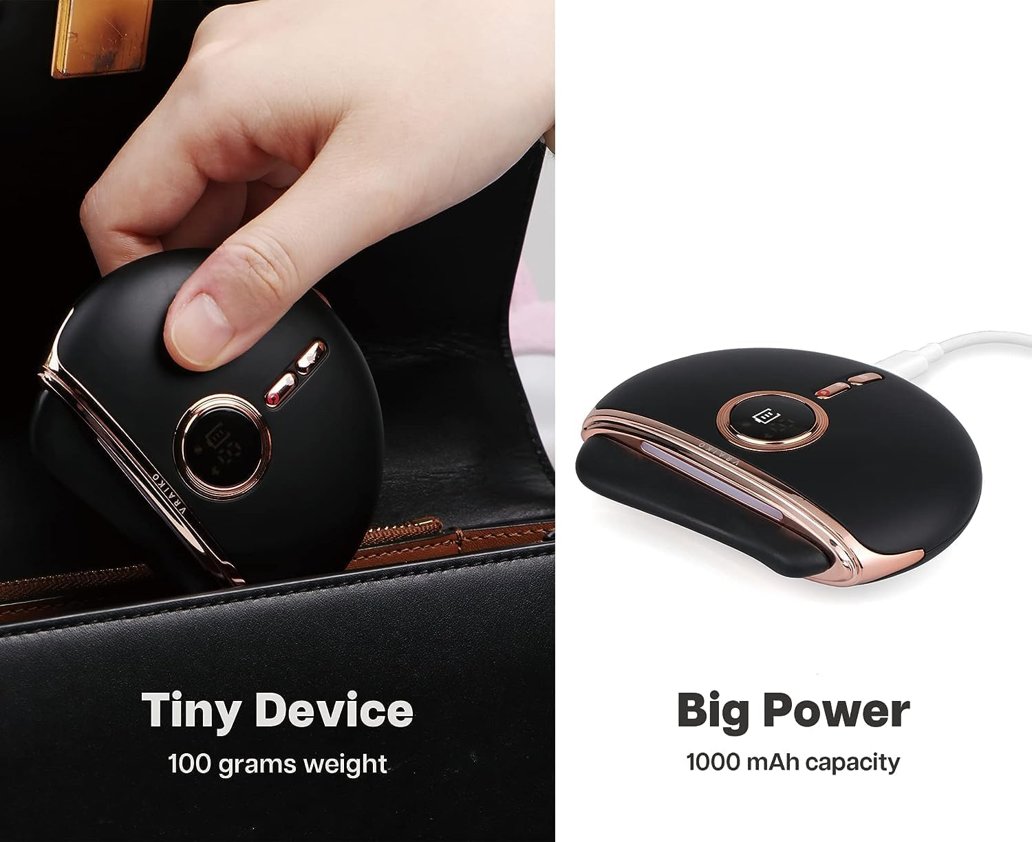 VRAIKO Eclipse Gua Sha Facial Tools, Face Sculpting Tool, Electric Face Massager with Heat & Vibration & 1000Mah Battery, Neck & Face Lift, Wrinkle and Puffiness Reduction & Promote Lymphatic Drainage (Black Gold) image number 2