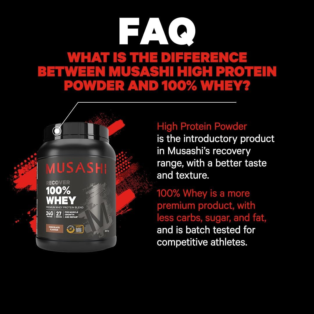 Musashi 100% Whey Protein Powder Chocolate 2Kg image number 1
