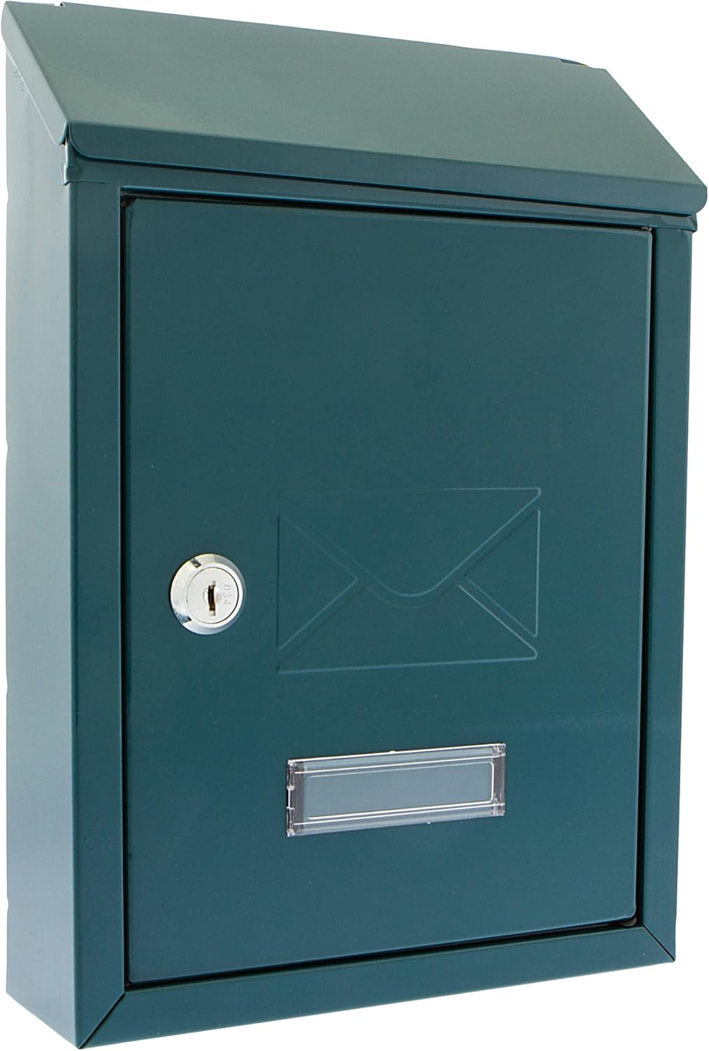 Burg-Wachter MB09BK Avon Rear Entry Wall Mounted Galvanised Steel Lockable Weatherproof Post Box - Black - 21X30X6.5Cm