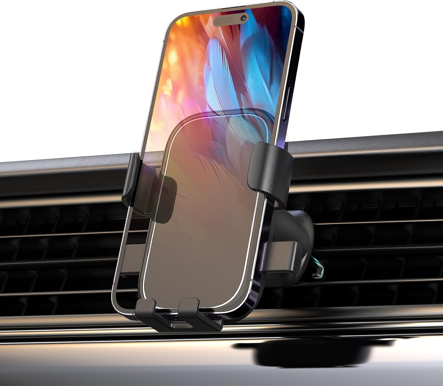 GRIFEMA Car Phone Holder for Air Vent, Automatic Clamp Car Mount, 360&deg; Rotation, One-Hand Operation, Universal Phone Cradle for 4.7''-7'' Smartphones with Case image number 1