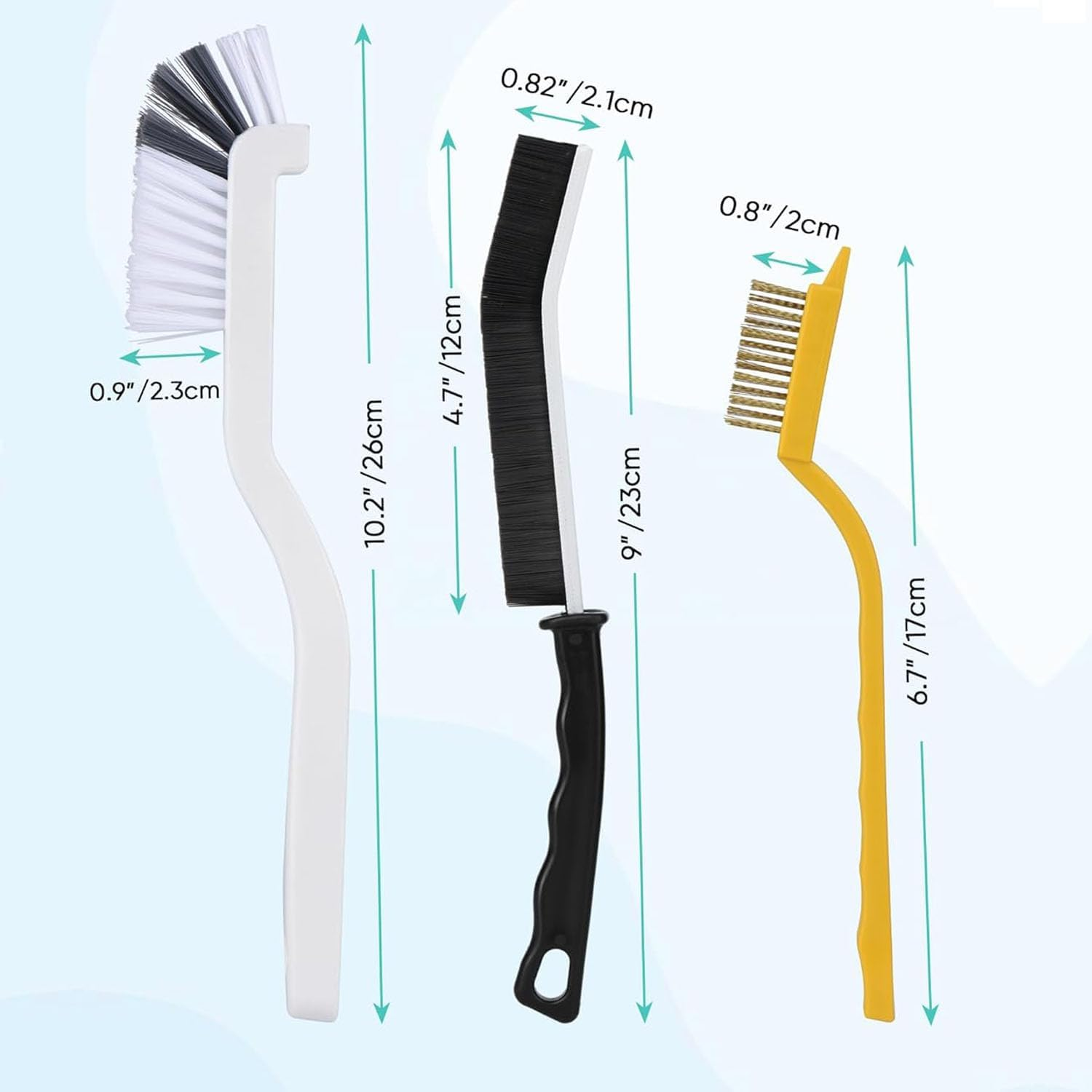 Shengsenfu Crevice Cleaning Brush Set, Multifunctional Cleaning Tools, Hard Bristle Crevice Brushes for Household Use, Bathroom Tiles & Kitchen Cleaner, Scrub Brush Tool for Hard-To-Reach Tight Space image number 6